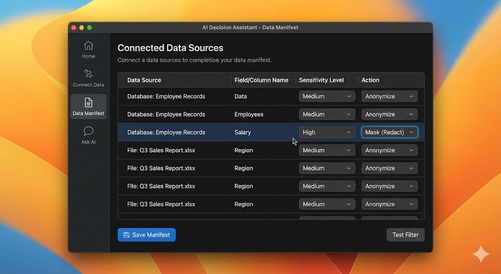 ZeroPass App - Data Manifest Interface